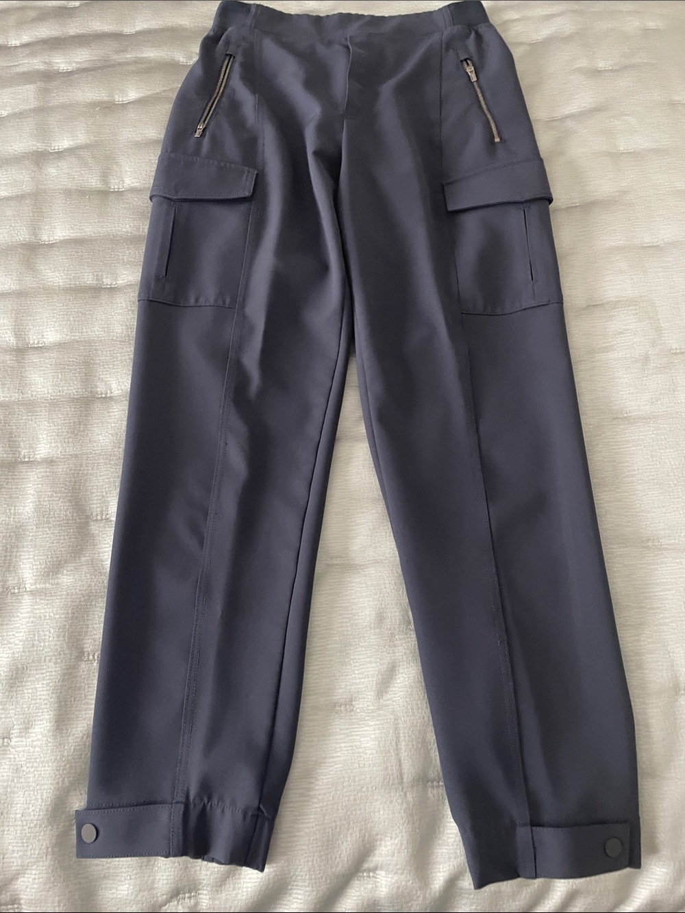 Athleta Navy Cropped Cargo Pants